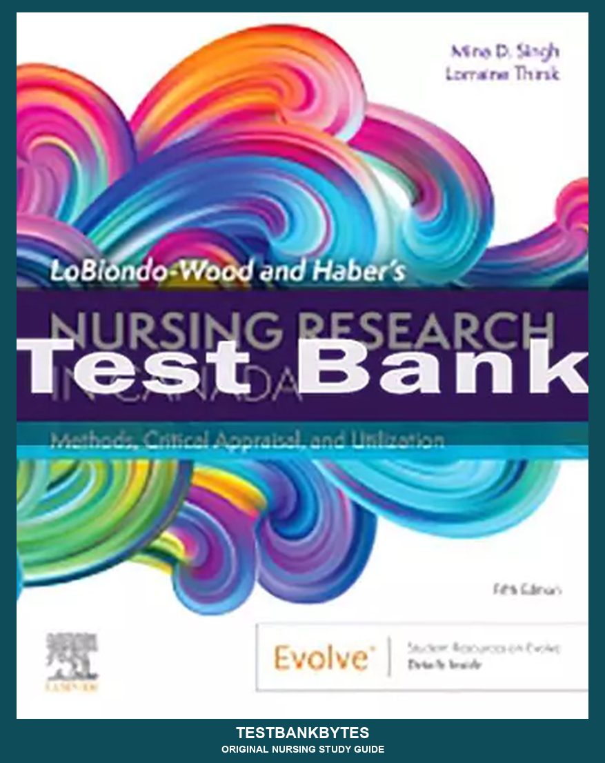 Nursing Research in Canada 5th Edition by Mina Singh Test Bank