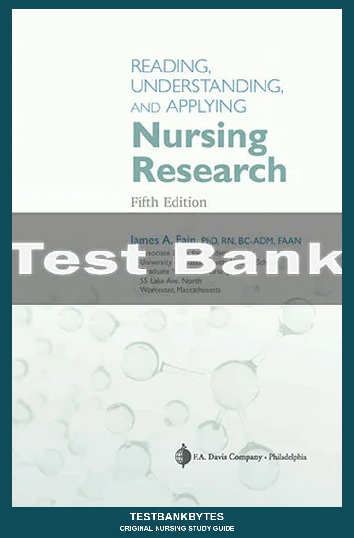 Reading Understanding And Applying Nursing Research 5th Edition Test Bank